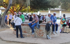 The fountain at La Purisima Mission was a gathering spot during Saturday's Grand Tasting